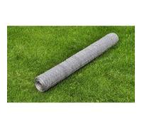 vidaXL Grillage pour volière Acier galvanisé 25 x 0,5 m Argenté