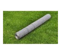 vidaXL Grillage pour volière Acier galvanisé 25 x 0,5 m Argenté