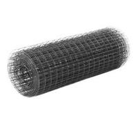 vidaXL Grillage en acier avec revêtement en PVC 25 x 0,5 m maillage carré gris