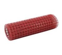 Kippengaas 25x0,5 m staal met PVC coating rood143674