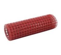 vidaXL Kippengaas 25x0,5 m staal met PVC coating rood143676 G
