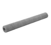 vidaXL Grillage acier galvanisé hexagonal 25 x 1,2 m argenté clôture de jardin