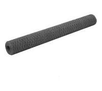 vidaXL Grillage en acier avec revêtement PVC 25 x 1,2 m hexagonal gris