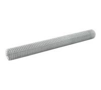 vidaXL Grillage pour volière en acier galvanisé 25 x 1,5 m - Argenté, résistant aux intempéries