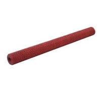 vidaXL Grillage Acier avec revêtement en PVC 25x1,5 m Rouge