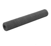 vidaXL Kippengaas 25x1 m staal met PVC coating grijs143283 G