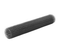 vidaXL Kippengaas 25x1 m staal met PVC coating grijs143643 G