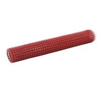 Kippengaas 25x1 m staal met PVC coating rood143664