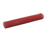vidaXL Kippengaas 25x1 m staal met PVC coating rood143665 G