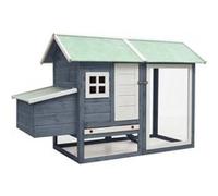 Vidaxl Poulailler Gris 170x81x110 Cm Bois De Pin Massif Et Sapin Gris