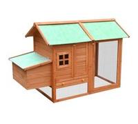 vidaXL Kippenhok 170x81x110 cm massief grenen- en vurenhout170644 Brun G