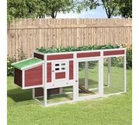 Vidaxl Poulailler Moka 204x50x84 Cm Bois Massif De Pin