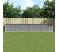 Vidaxl Poulailler Avec Toit Anthracite 603x98x90 Cm Acier Galvanisé Gris