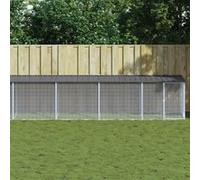 Vidaxl Poulailler Avec Toit Anthracite 803x98x90 Cm Acier Galvanisé Gris