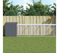 vidaXL Kippenhok met ren 110x813x110 cm gegalvaniseerd staal antraciet3189091 G