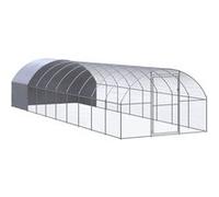 Poulailler d'Extérieur 3x2x2 m Acier Galvanisé Cage Poulets Volière vidaXL