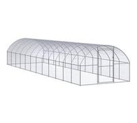 vidaXL Poulailler d'extérieur 3x12x2 m en acier galvanisé pour poulets