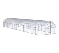 vidaXL Kippenren 3x16x2 m gegalvaniseerd staal3095469 Argent G