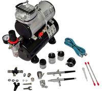 vidaXL Kit complet aérographe professionnel avec 2 pistolets
