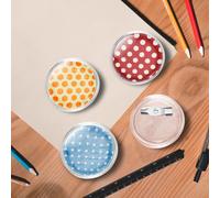 vidaXL Kit de badges à bouton avec épingles 100 sets Acrylique 25 mm