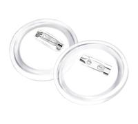 vidaXL Kit de badges 58 mm Transparent Mixte 100 pièces