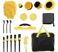 vidaXL Kit de brosses de nettoyage pour voiture 19 pièces 19 pcs Multicolore na