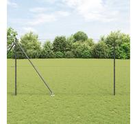 Vidaxl Kit De Clôture Ensemble De 2 Gris Métal, Pvc 25 X 1,5 M Durable