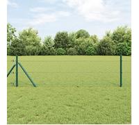 vidaXL Kit de Clôture Lot de 2 Vert Forêt Acier Revêtu 25 x 0,5 m