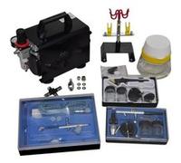 vidaXL Kit de compresseur d'aérographe avec 3 pistolets