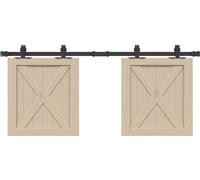 vidaXL Kit de ferrures de portes coulissantes pour portes d'armoire 122 cm Acier au carbone