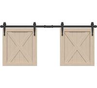 vidaXL Kit de ferrures de portes coulissantes pour portes d'armoire 122 cm Acier au carbone