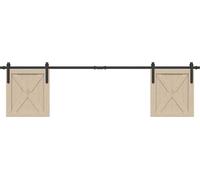 vidaXL Kit de ferrures de portes coulissantes pour portes d'armoire 200 cm acier carbone