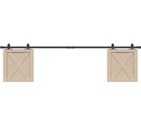 vidaXL Kit de ferrures de portes coulissantes pour portes d'armoire 200 cm acier carbone