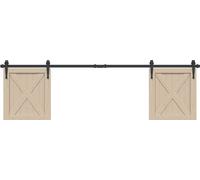 vidaXL Kit de ferrures de portes coulissantes pour portes d'armoires 183 cm Acier au carbone