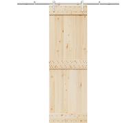 vidaXL Kit de ferrures pour porte coulissante 183 cm acier inoxydable argenté