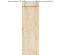vidaXL Kit de ferrures pour porte coulissante 200 cm acier inoxydable argenté
