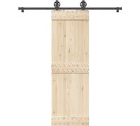 vidaXL Kit de ferrures pour portes coulissantes 183 cm acier noir