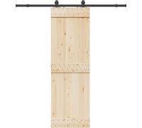 vidaXL Kit de ferrures pour portes coulissantes 200 cm acier noir