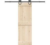 vidaXL Kit de ferrures pour portes coulissantes 200 cm acier noir