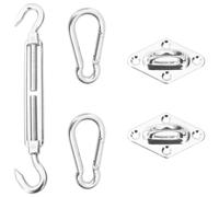 Vidaxl Kit De Montage De Voile D'ombrage 5 Pcs Acier Inoxydable