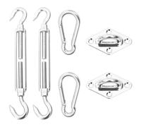 Vidaxl Kit De Montage De Voile D'ombrage 6 Pcs Acier Inoxydable