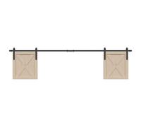 vidaXL Kit de porte d'armoire coulissante 213 cm acier au carbone