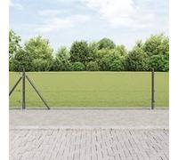 Kit de poteaux de clôture 2 pièces Gris Acier 10 x 0.5 m 3352506