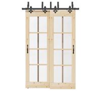 vidaXL Kit de quincaillerie de porte coulissante 152,5 cm acier noir