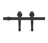 vidaXL Kit de quincaillerie de porte coulissante 183 cm Acier Noir