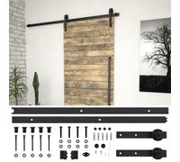 vidaXL Kit de quincaillerie de porte coulissante 183 cm Acier Noir