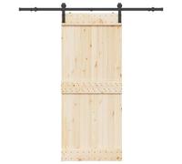 vidaXL Kit de quincaillerie de porte coulissante 183 cm Acier Noir