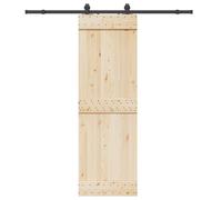 vidaXL Kit de quincaillerie de porte coulissante 200 cm Acier Noir