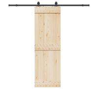 vidaXL Kit de quincaillerie de porte coulissante 213 cm acier noir