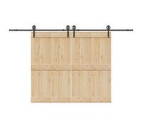 vidaXL Kit de quincaillerie de porte coulissante 366 cm acier noir